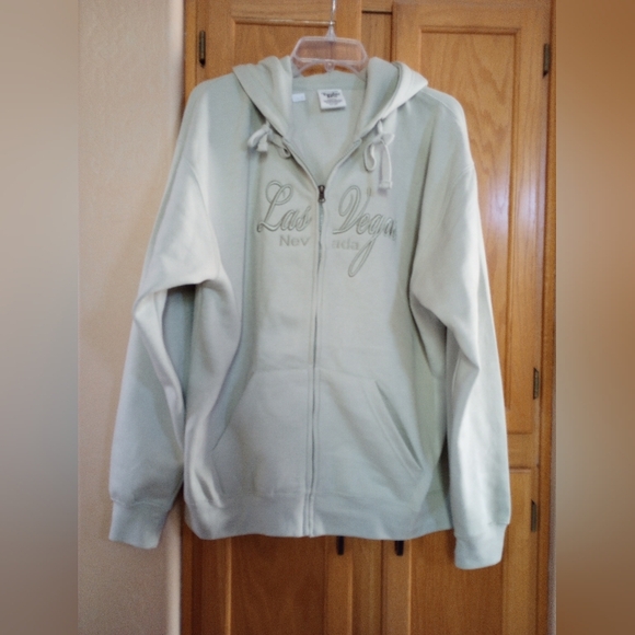Las Vegas Super Soft hooded sweatshirt light green size large - Picture 2 of 5